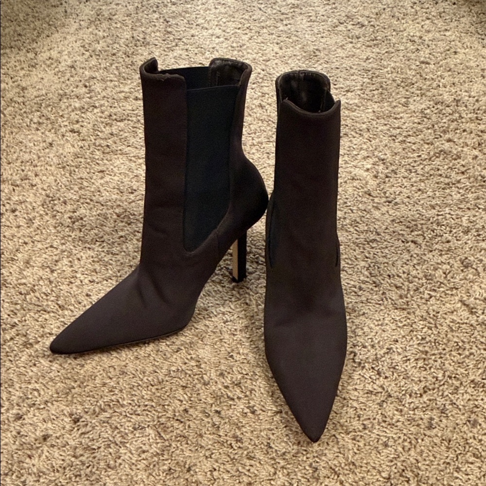 Good American Black Heeled Boots